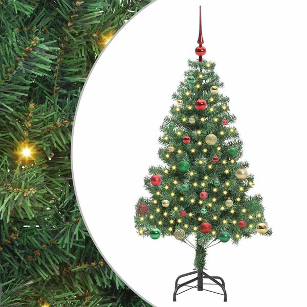 vidaXL Sapin de Noël avec 150 LED avec support Vert 150 cm PVC