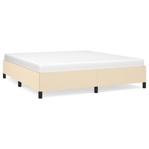 vidaXL Cadre de lit sans matelas cr&egrave;me 180x200 cm tissu