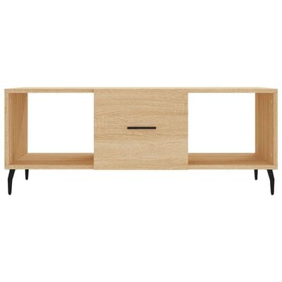 vidaXL Table basse chêne sonoma 102x50x40 cm bois d'ingénierie