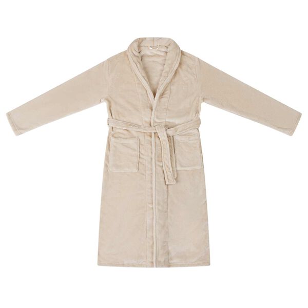 vidaXL Robe de bain sans capuche Beige xxl Flanelle