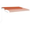 vidaXL Auvent r&eacute;tractable automatique 450x350 cm Orange et marron