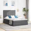 vidaXL Lit avec rangement et matelas Gris fonc&eacute; 140 x 200 cm Polyester