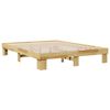 vidaXL Cadre de lit sans matelas 140x190 cm bois massif de chêne