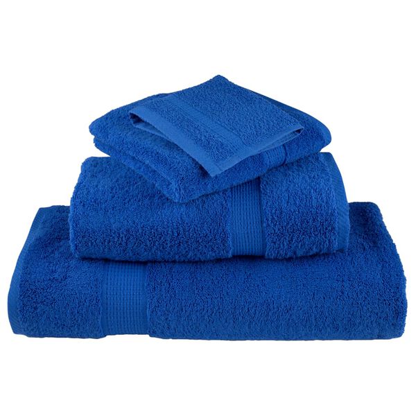 vidaXL Serviettes de qualit&eacute; sup&eacute;rieure SOLUND 2 pcs bleu 600 g/m&sup2;