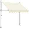 vidaXL Auvent r&eacute;tractable cr&egrave;me 250x150 m tissu et acier