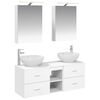 vidaXL Ensemble de mobilier de salle de bain 5 pc Blanc