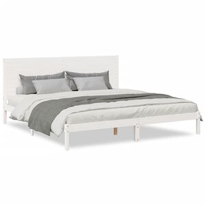 vidaXL Cadre de lit extra long sans matelas 200x210 cm bois massif