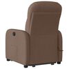 vidaXL Fauteuil inclinable de massage &eacute;lectrique Marron Tissu