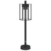 vidaXL Lampadaire d'extérieur noir 60 cm acier inoxydable