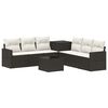 vidaXL Ensemble de Canap&eacute;s 8 pc Noir et blanc cr&egrave;me
