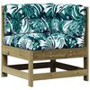 vidaXL Salon de jardin 7 pcs avec coussins bois de pin impr&eacute;gn&eacute;
