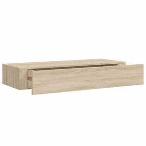 vidaXL &Eacute;tag&egrave;re &agrave; tiroir murale ch&ecirc;ne 60x23,5x10 cm MDF