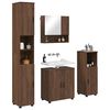 vidaXL Ensemble de mobilier de salle de bain 4 pcs Ch&ecirc;ne brun