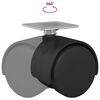 vidaXL Roue pivotante 2 pcs Noir 54 mm Fer et PP