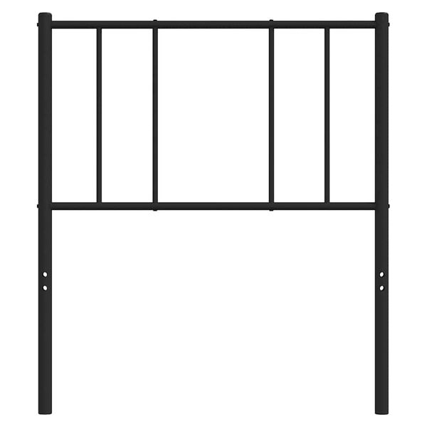 vidaXL T&ecirc;te de lit de remplacement m&eacute;tal noir 90 cm