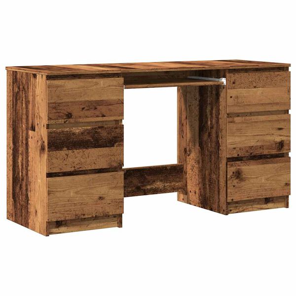 vidaXL Bureau vieux bois 140x50x77 cm bois d'ingénierie