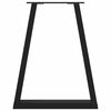 vidaXL Pieds de table à manger en V 2 pièces Noir 60 x (72-73,3) cm Acier