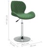 vidaXL Chaise pivotante de salle &agrave; manger Vert fonc&eacute; Velours