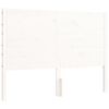 vidaXL Cadre de lit sans matelas blanc bois massif