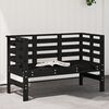 vidaXL Banc de jardin noir 111,5x53x71 cm bois massif de pin