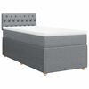 vidaXL Sommier &agrave; lattes de lit avec matelas Gris clair 90x200 cm Tissu