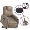 vidaXL Fauteuil inclinable &eacute;lectrique cappuccino similicuir