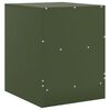 vidaXL Table de chevet vert olive 34,5x39x44 cm acier