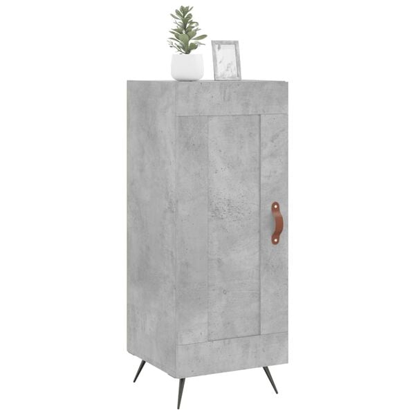 vidaXL Buffet Gris b&eacute;ton 34,5x34x90 cm Bois d'ing&eacute;nierie