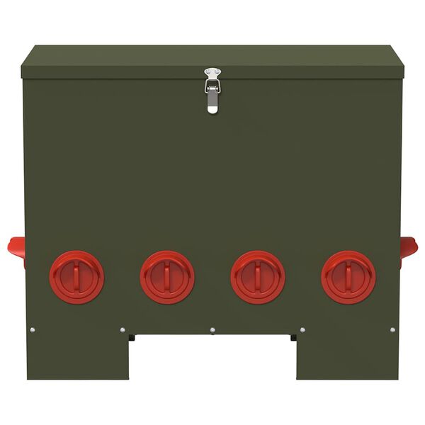 vidaXL Mangeoire pour poules Vert olive 60,5 x 29 x 51 cm