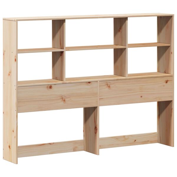 vidaXL T&ecirc;te de lit avec rangement 160 cm bois massif de pin