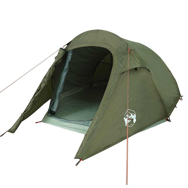 vidaXL Tente de camping tunnel 3 personnes vert olive imperm&eacute;able