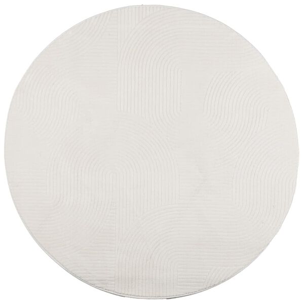 vidaXL Tapis IZA poils courts style scandinave cr&egrave;me &Oslash; 200 cm