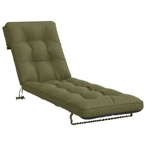 vidaXL Coussin de transat VIANEN 100 % polyester Vert olive