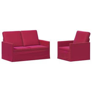 vidaXL Ensemble de Canap&eacute;s 2 pcs Bordeaux Velours (V)