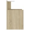 vidaXL Table de chevet Blanc ch&ecirc;ne sonoma 40x35x60cm bois d'ing&eacute;nierie