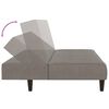 vidaXL Canapé-lit à 2 places avec repose-pied Gris clair Velours