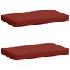 vidaXL Coussins de banc 2 pi&egrave;ces VUGHT 2 pcs 100 % polyester Rouge