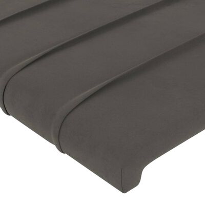 vidaXL Têtes de lit 2 pcs Gris foncé 72x5x78/88 cm Velours