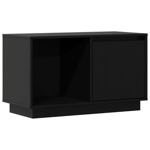 vidaXL Meuble TV Noir 74x35x44 cm Bois de pin massif