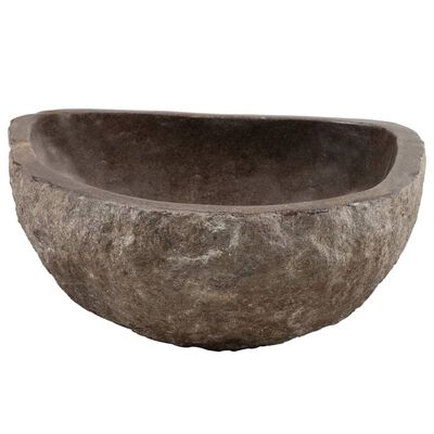 vidaXL Lavabo en pierre de rivière Ovale (45-53)x(34-41) cm