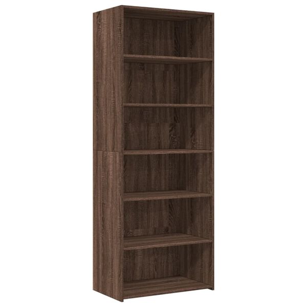vidaXL Buffet haut ch&ecirc;ne marron 70x41x185 cm bois d'ing&eacute;nierie