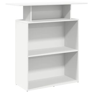 vidaXL Bureau de r&eacute;ception Blanc 100x40x104 cm Bois d'ing&eacute;nierie