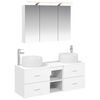 vidaXL Ensemble de mobilier de salle de bain 4 pcs Blanc