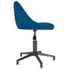 vidaXL Chaise pivotante de salle &agrave; manger Bleu Velours