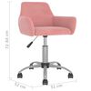 vidaXL Chaises pivotantes &agrave; manger lot de 6 Rose Velours