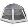 vidaXL Tente piscine toit amovible parois maille gris 510x510 cm