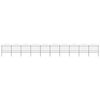 vidaXL Cl&ocirc;ture de jardin avec dessus en forme de lance en acier 1673 x 175 cm Noir