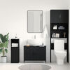vidaXL Meuble de Lavabo de Salle de Bain Chêne noir 80 x 30 x 60 cm