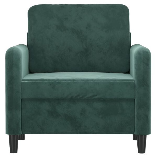 vidaXL Fauteuil Vert foncé 60 cm Velours