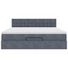 VidaXL Cadre de lit ottoman avec matelas gris fonc&eacute; 160x200 cm velours